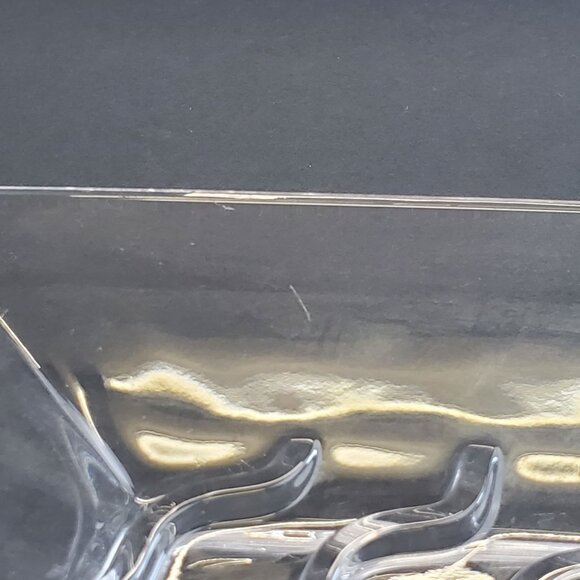 Bleikristall of Germany Plate Square 24% Leaded Crystal Waves Design 6"x6" - Picture 8 of 8